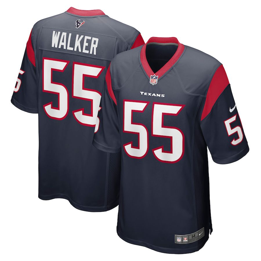 Men Houston Texans 55 DeMarcus Walker Nike Navy Game Player NFL Jersey